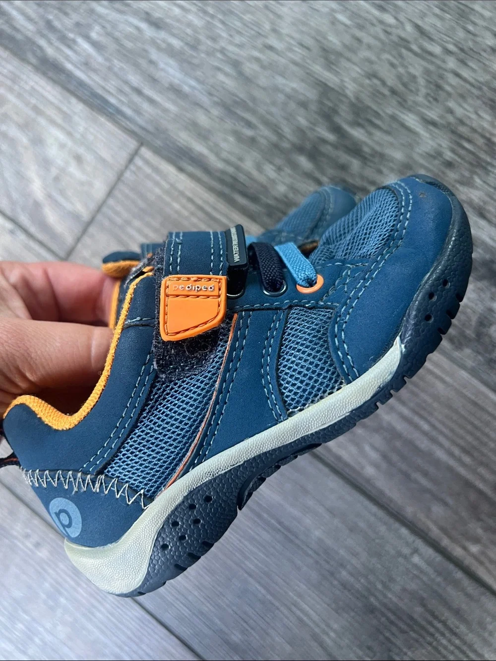pediped Navy Flex Justice Shoes- unisex 7.5-8 toddler